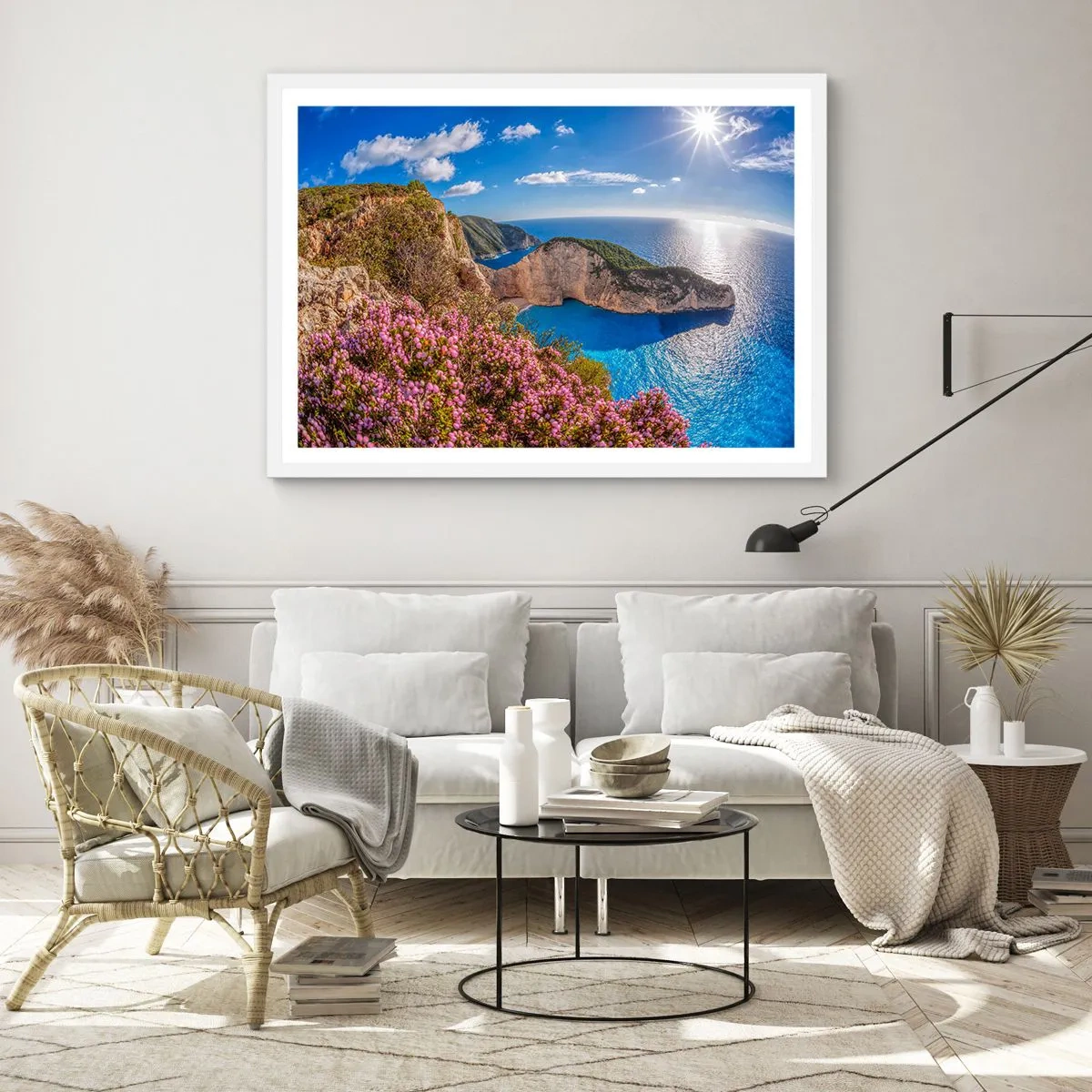 Pôster em moldura branca - As minhas grandes férias gregas - 70x50 cm