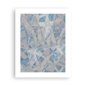 Pôster - Em um labirinto azul e cinza - 40x50 cm