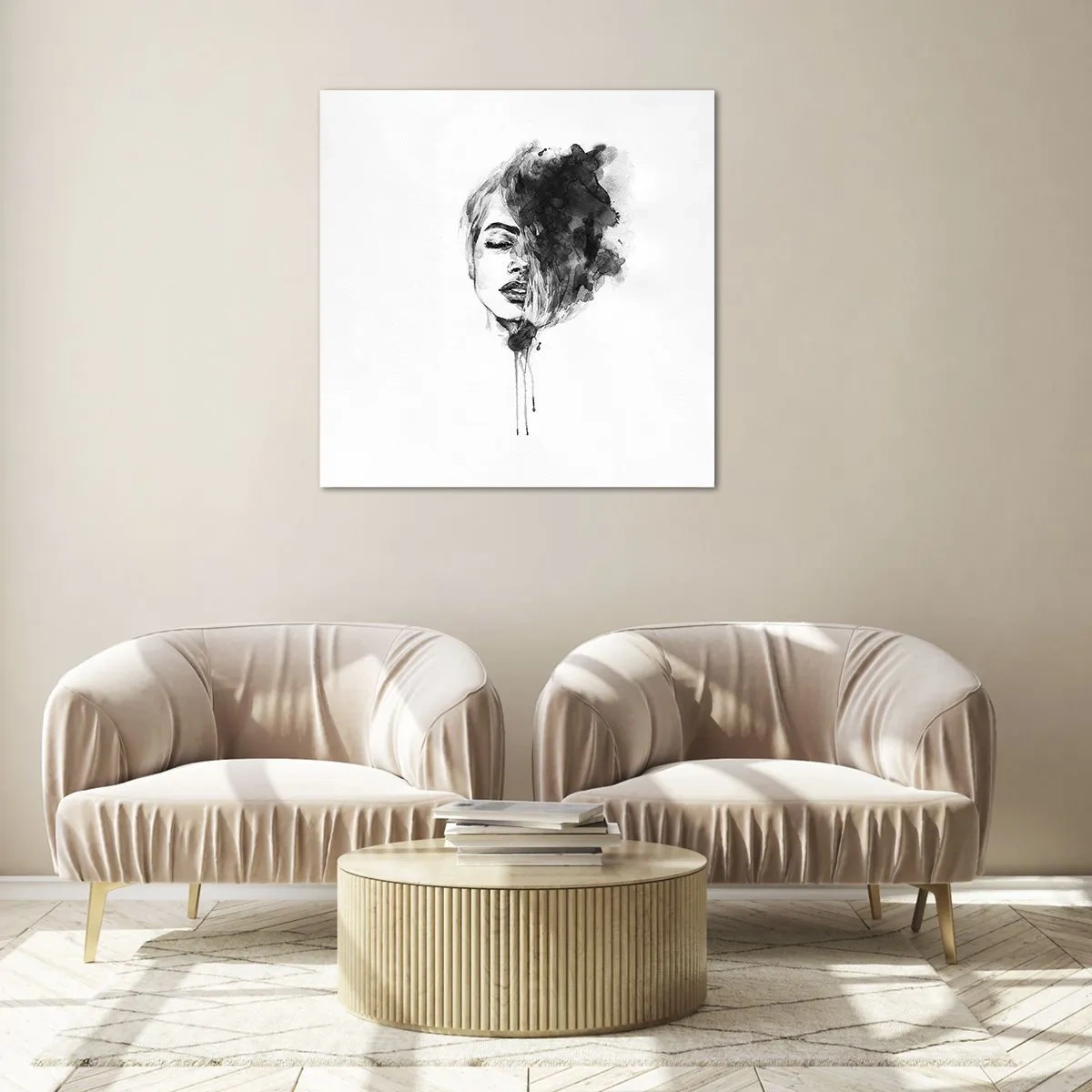 Quadro em vidro - O que sonha uma rapariga - 60x60 cm