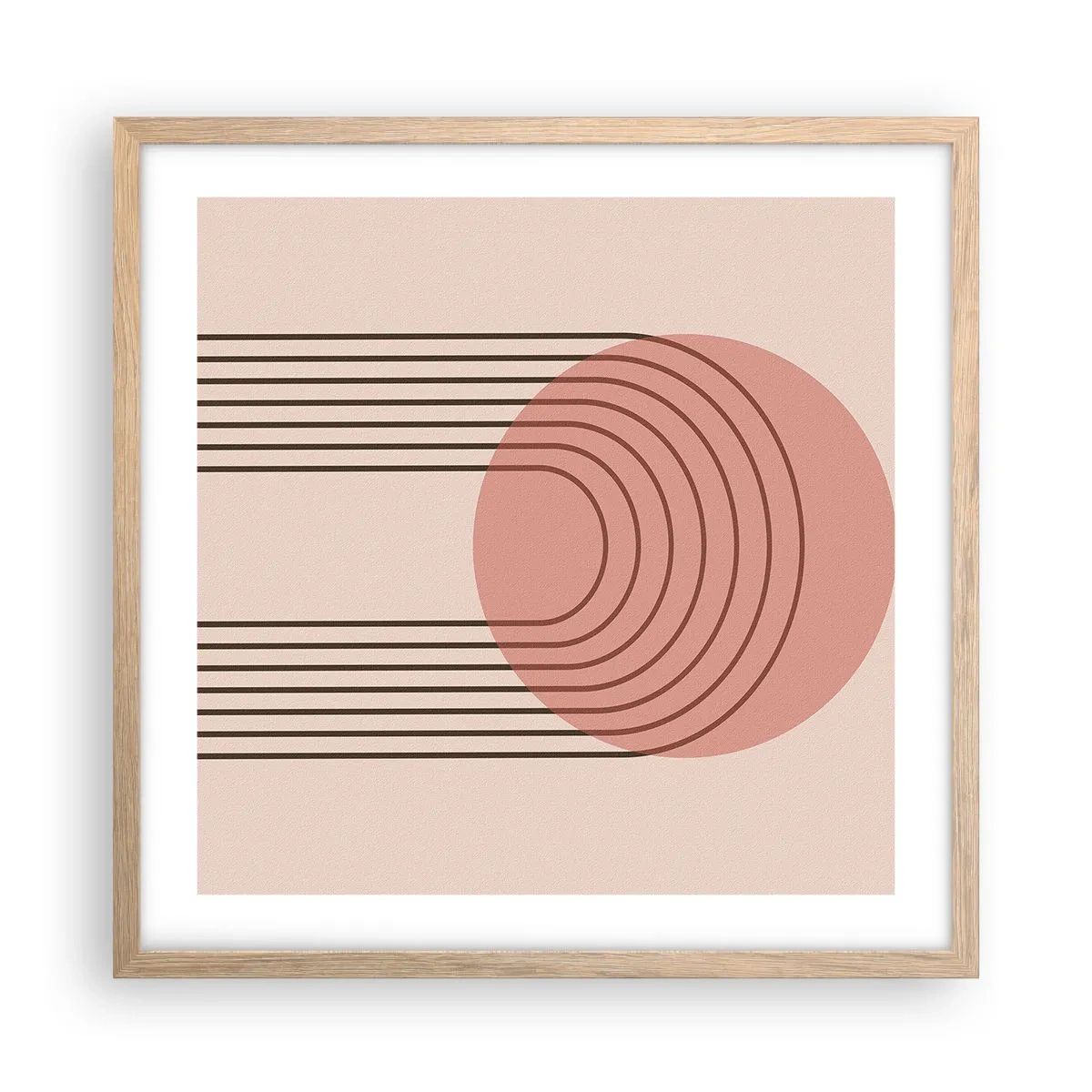 Pôster com moldura de carvalho claro - Atração irresistível - 50x50 cm