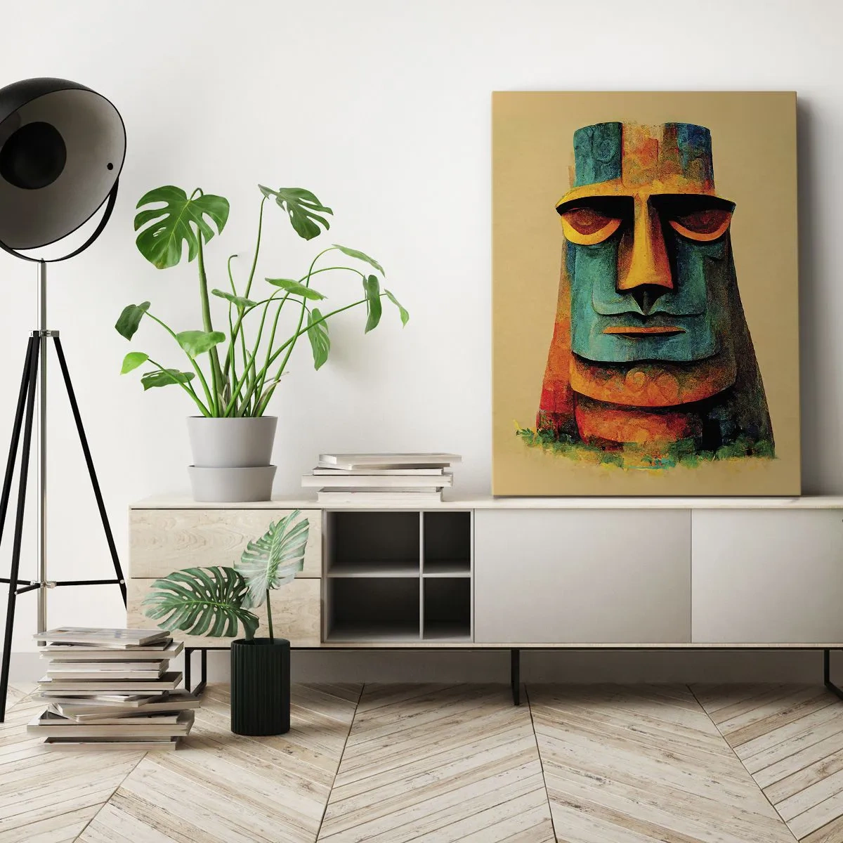 Quadro em tela - Escultórico e simpático - 50x70 cm
