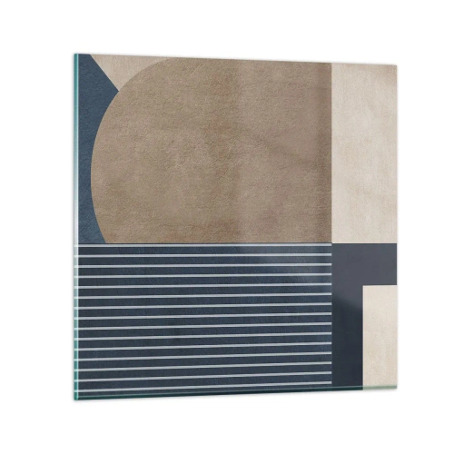 Quadro em vidro - Uma composição de simplicidade e redondeza - 40x40 cm