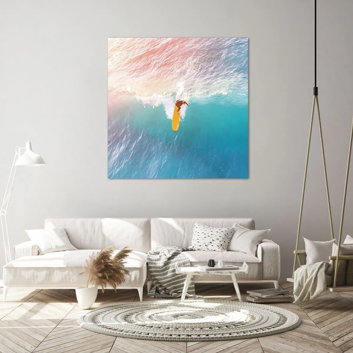 Quadro em tela - Cavaleiro oceânico - 30x30 cm