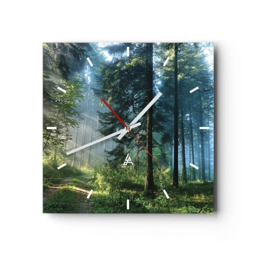 Relógio de parede - Relógio em vidro - Radiante de manhã - 30x30 cm