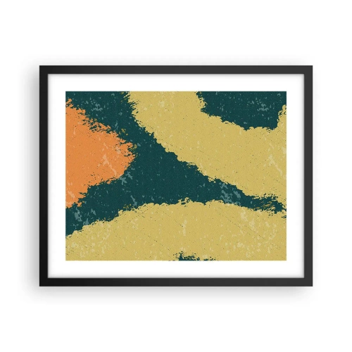 Pôster com moldura preta - Abstração – movimento lento - 50x40 cm