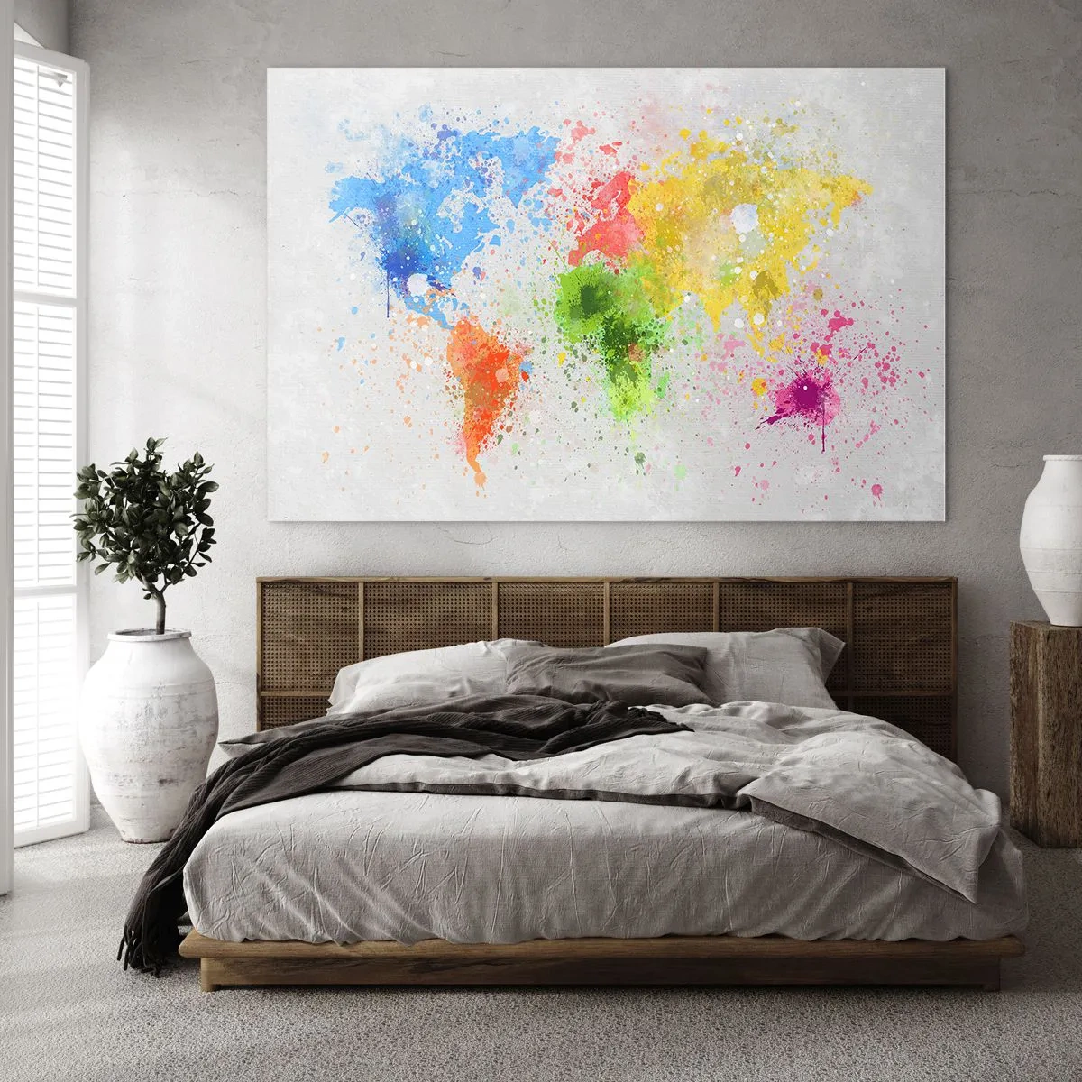 Quadro em vidro - Todas as cores do mundo - 120x80 cm