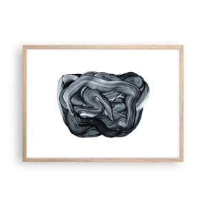 Pôster com moldura de carvalho claro - Não é assim tão simples - 70x50 cm