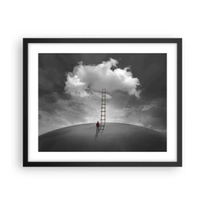 Pôster com moldura preta - Tudo é possível - 50x40 cm