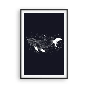 Pôster com moldura preta - No oceano do universo - 61x91 cm