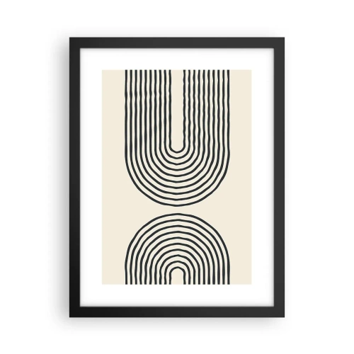 Pôster com moldura preta - Em um momento... - 30x40 cm