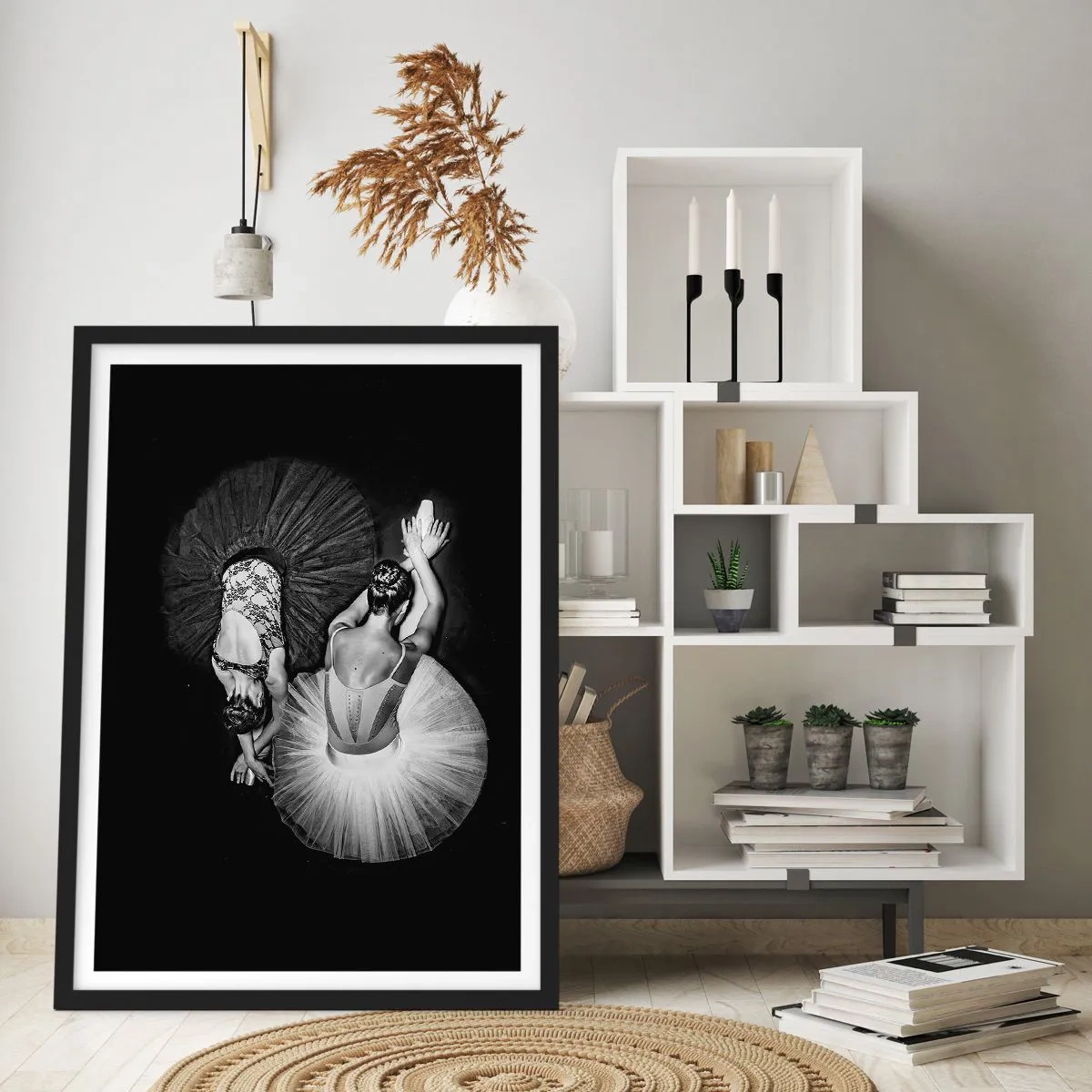 Pôster com moldura preta - Jin e yang – o equilíbrio perfeito - 61x91 cm