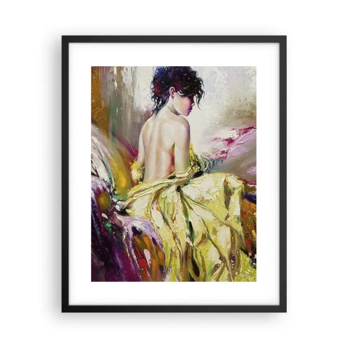 Pôster com moldura preta - Entre a boca e a borda do copo - 40x50 cm