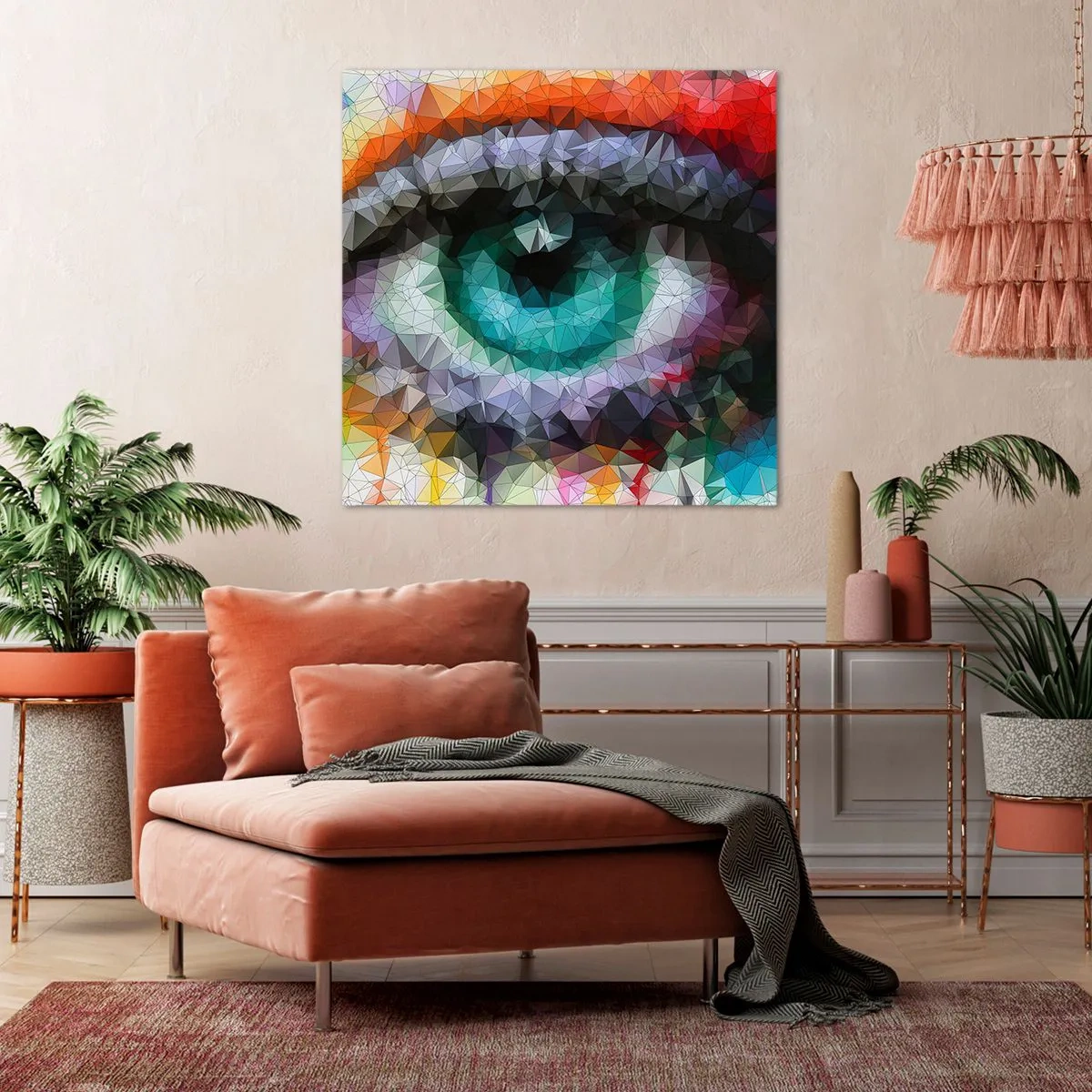 Quadro em tela - O brilho cristalino dos olhos - 30x30 cm