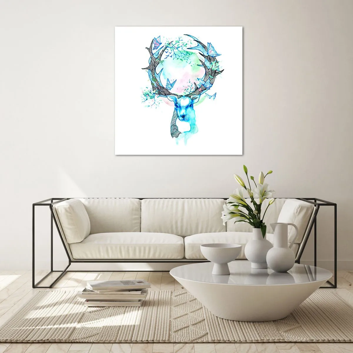 Quadro em vidro - A força e a delicadeza da natureza - 70x70 cm