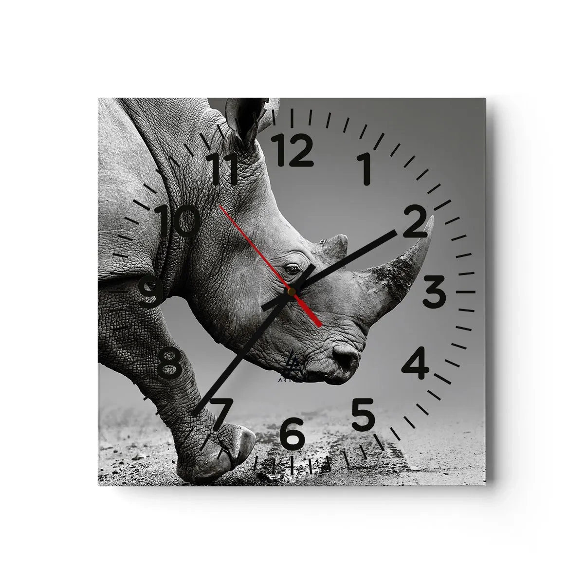 Relógio de parede - Relógio em vidro - Força imparável - 30x30 cm