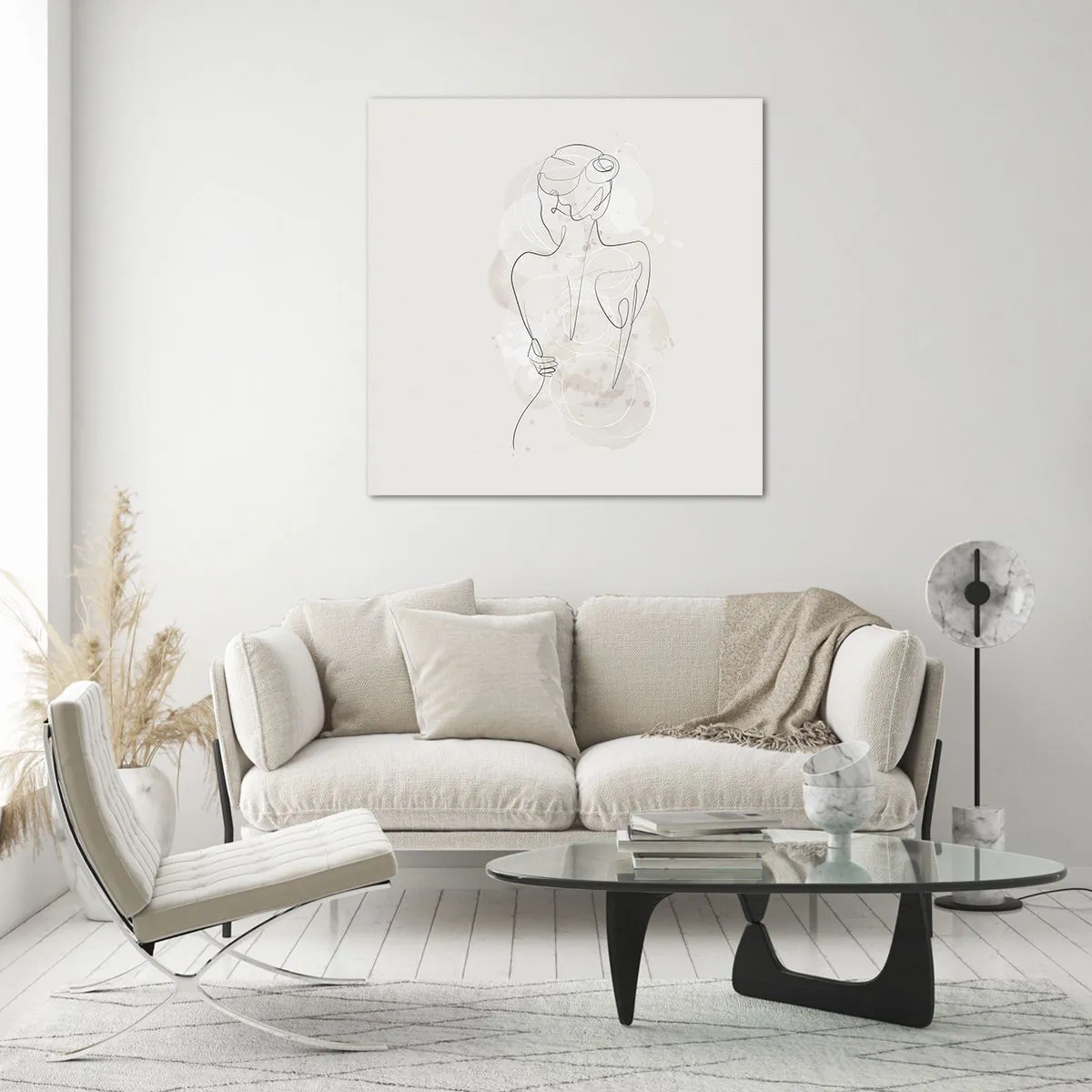 Quadro em vidro - Como um instrumento sensível - 60x60 cm