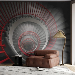 Papel de Parede Premium Sand - Diversão de arquitetura - Arquitetura, Escadaria, Industrial - 150x105 cm