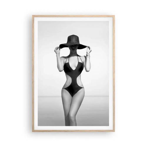Pôster com moldura de carvalho claro - Meu nome é: Elegância - 70x100 cm
