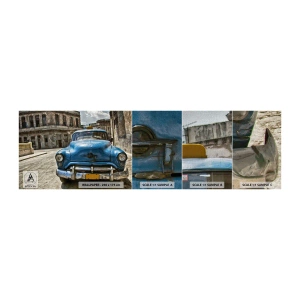 Amostra de papel de parede Premium Canvas - O antigo é lindo - Automotivo, Carro, Táxi - 100x30 cm