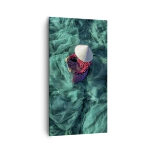 Quadro em tela - Num mar de redes - 55x100 cm