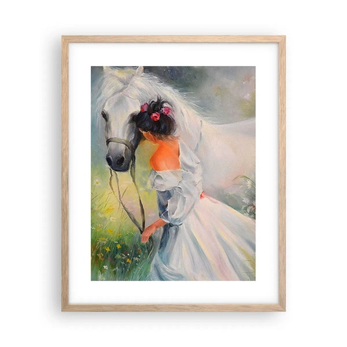 Pôster com moldura de carvalho claro - Como um belo sonho - 40x50 cm