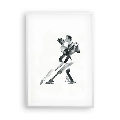 Pôster em moldura branca - Num só ritmo - 70x100 cm