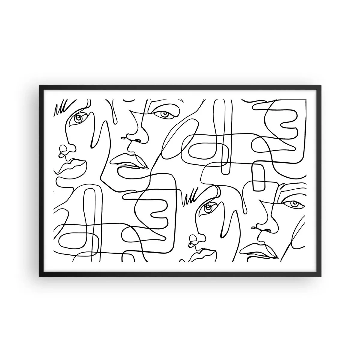 Pôster com moldura preta - Em emoções emaranhadas - 91x61 cm