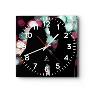 Relógio de parede - Relógio em vidro - Sim! - 30x30 cm