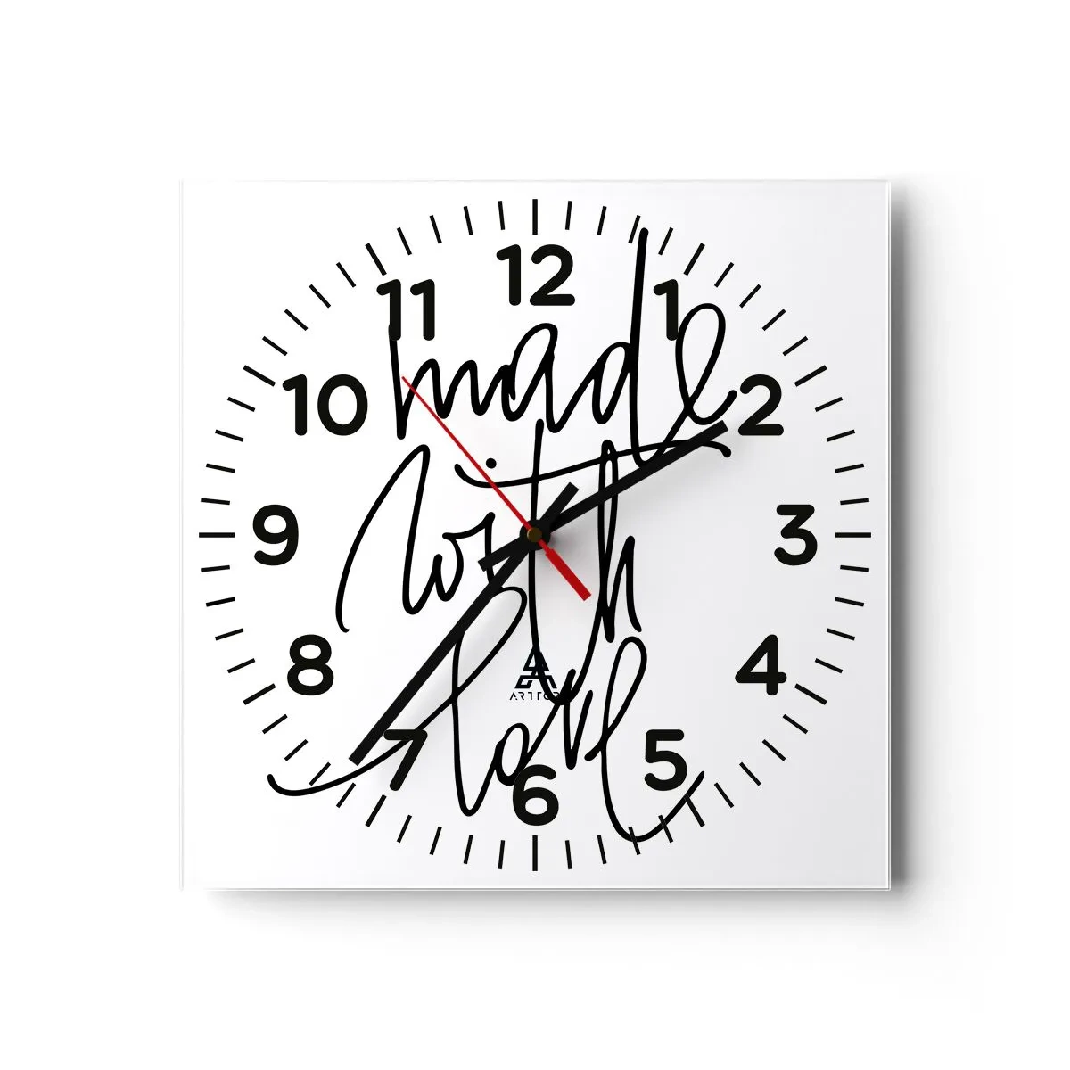 Relógio de parede - Relógio em vidro - A melhor marca - 30x30 cm