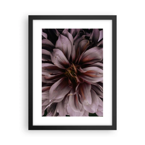Pôster com moldura preta - Coração de flor - 30x40 cm
