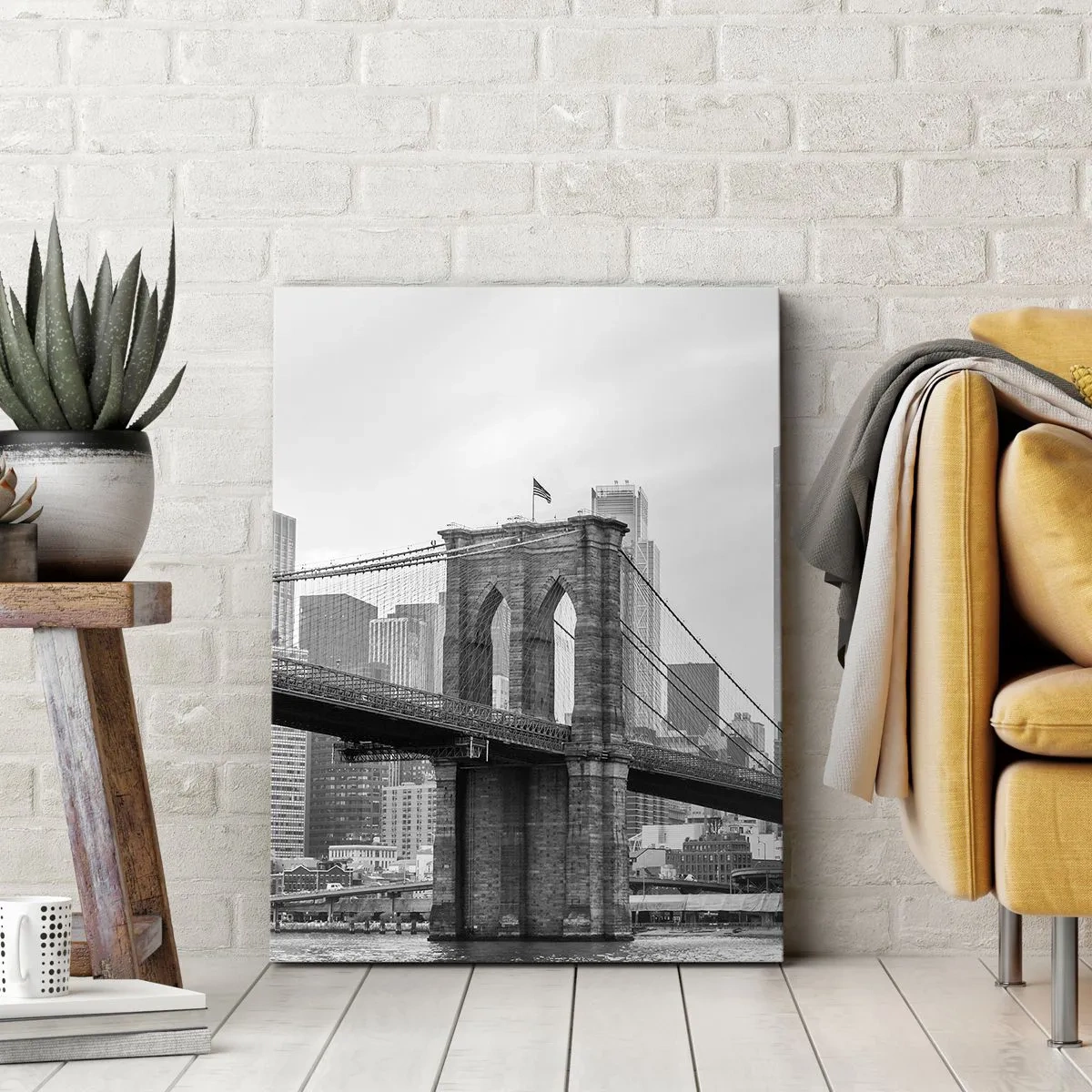 Quadro em tela - Vibrações de Nova York - 45x80 cm