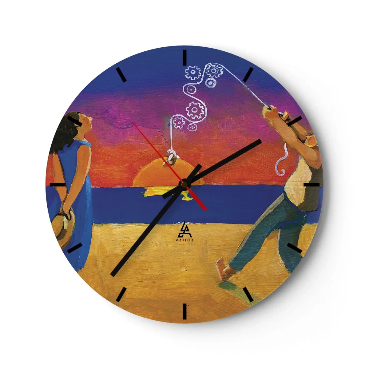 Relógio de parede - Relógio em vidro - Mais do que uma estrela do céu - 40x40 cm