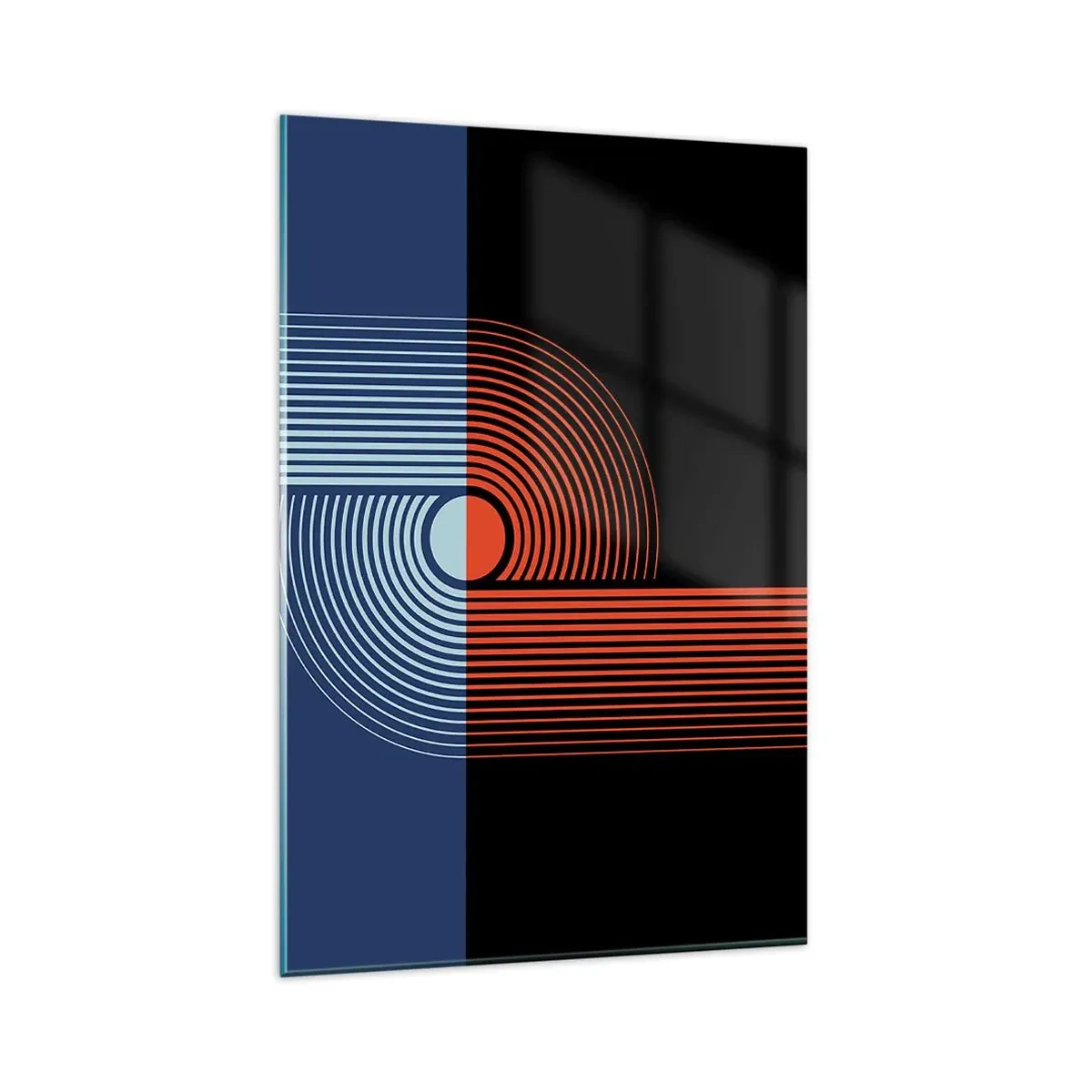 Quadro em vidro - Num abraço geométrico - 80x120 cm