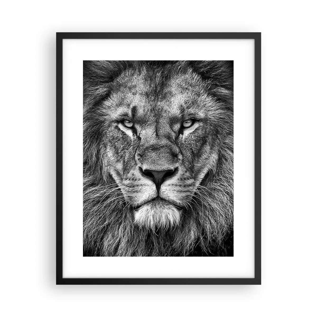 Pôster com moldura preta - Em trajes de coroação - 40x50 cm