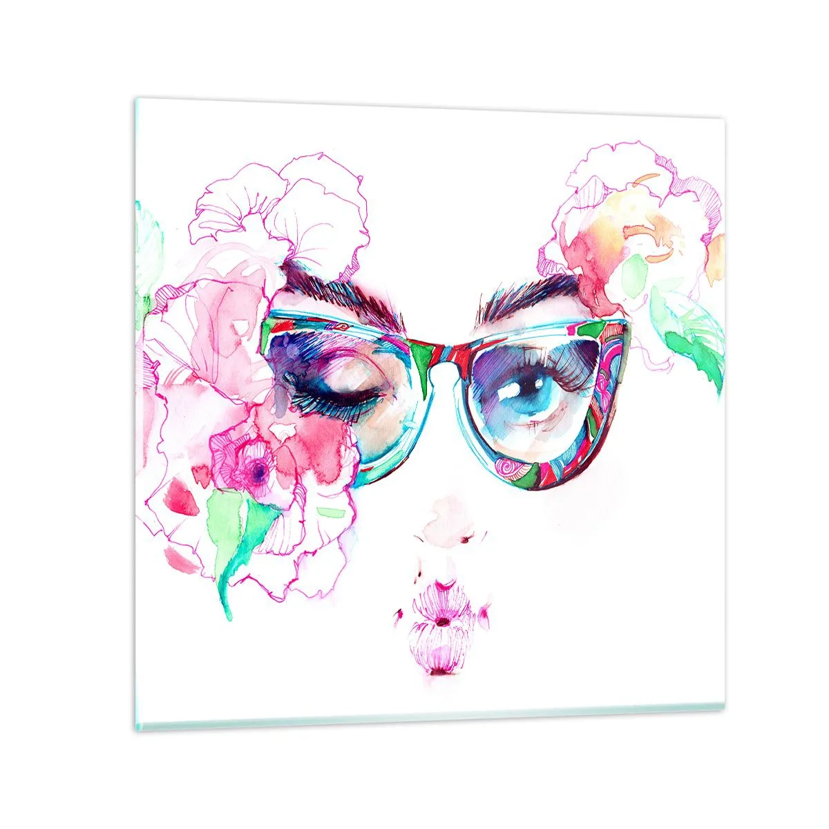 Quadro em vidro - Uma promessa tentadora - 40x40 cm