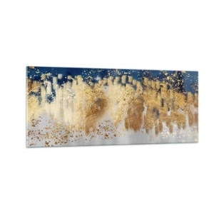 Quadro em vidro - Uma composição moderna com brilho - 100x40 cm