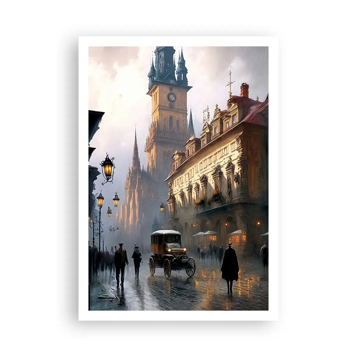 Pôster - O encanto de uma noite em Praga - 70x100 cm