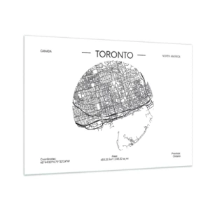 Quadro em vidro - Anatomia de Toronto - 100x70 cm