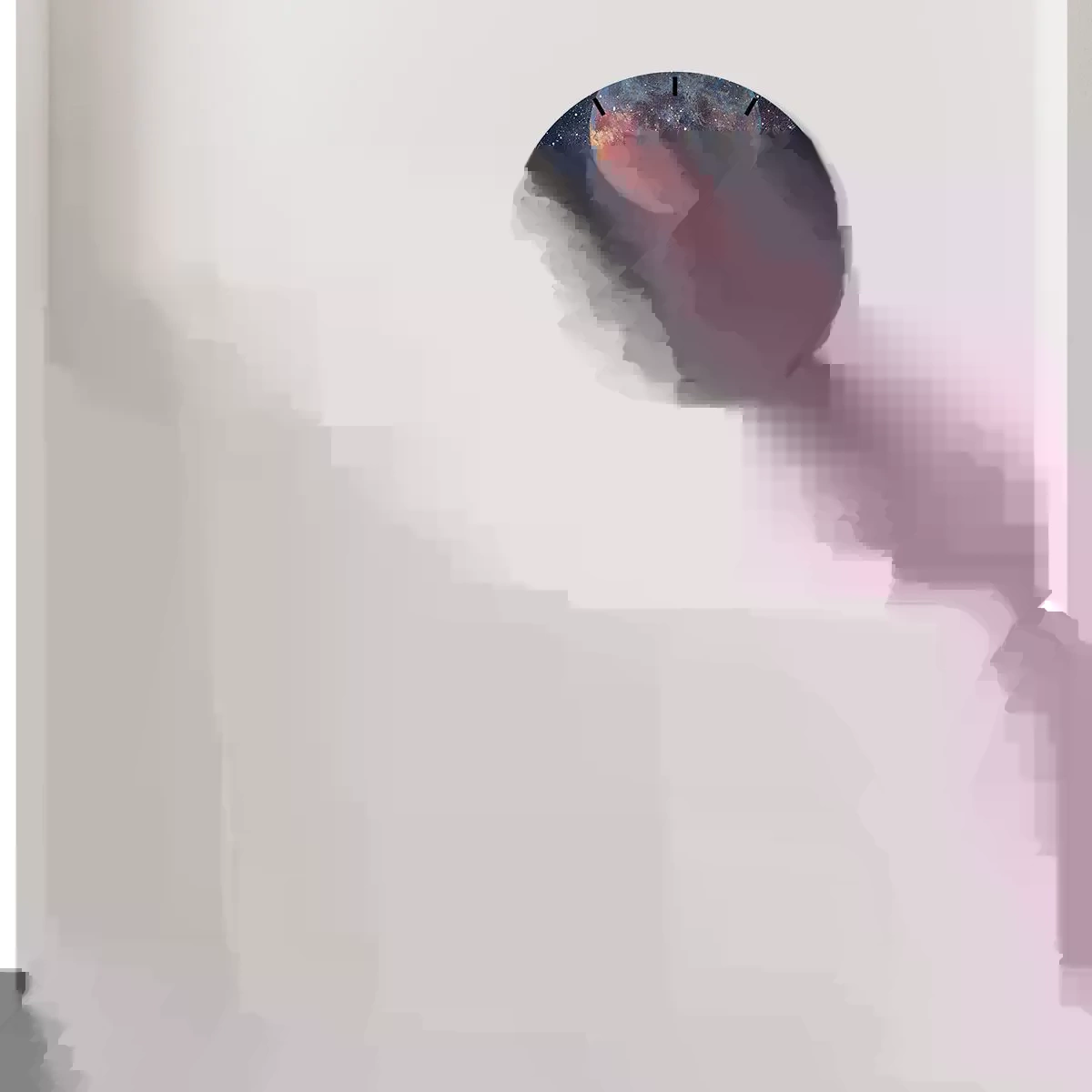 Relógio de parede - Relógio em vidro - Balanço nas nuvens - 40x40 cm