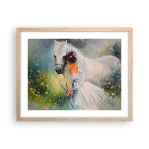 Pôster com moldura de carvalho claro - Como um belo sonho - 50x40 cm