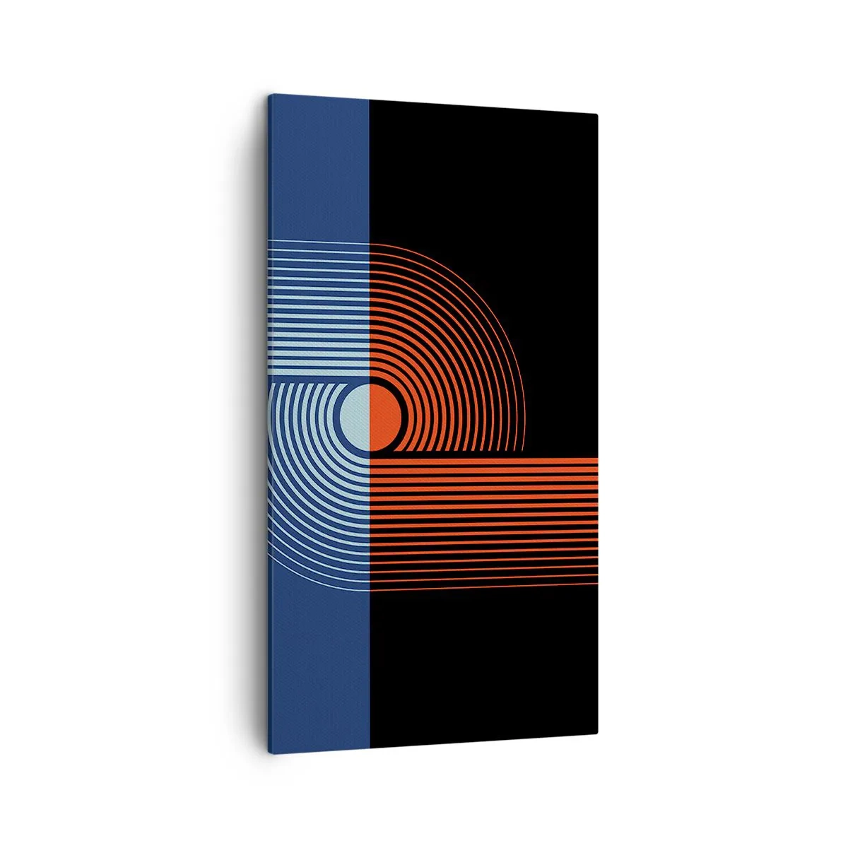 Quadro em tela - Num abraço geométrico - 45x80 cm