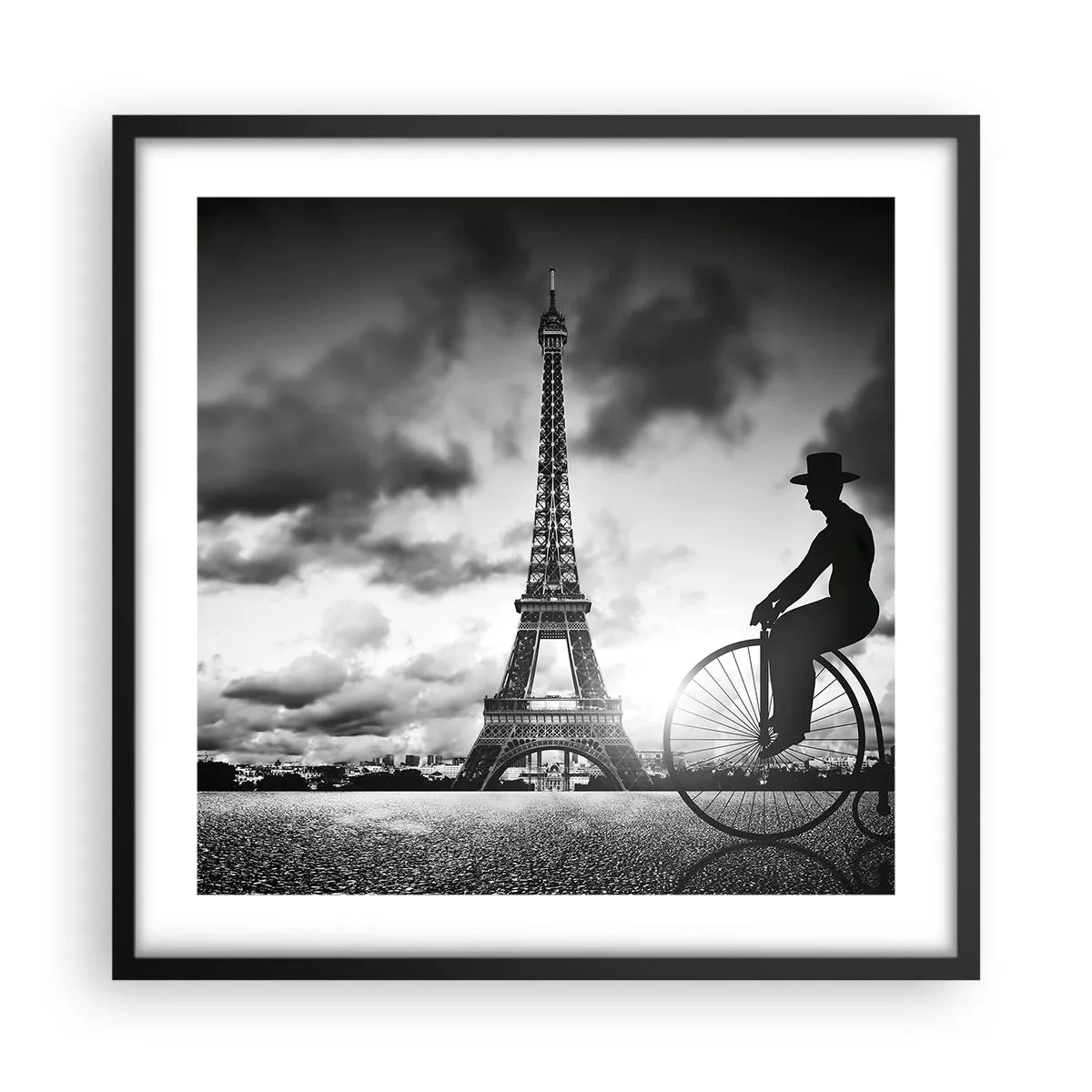 Pôster com moldura preta - Saudades da Belle Époque - 50x50 cm