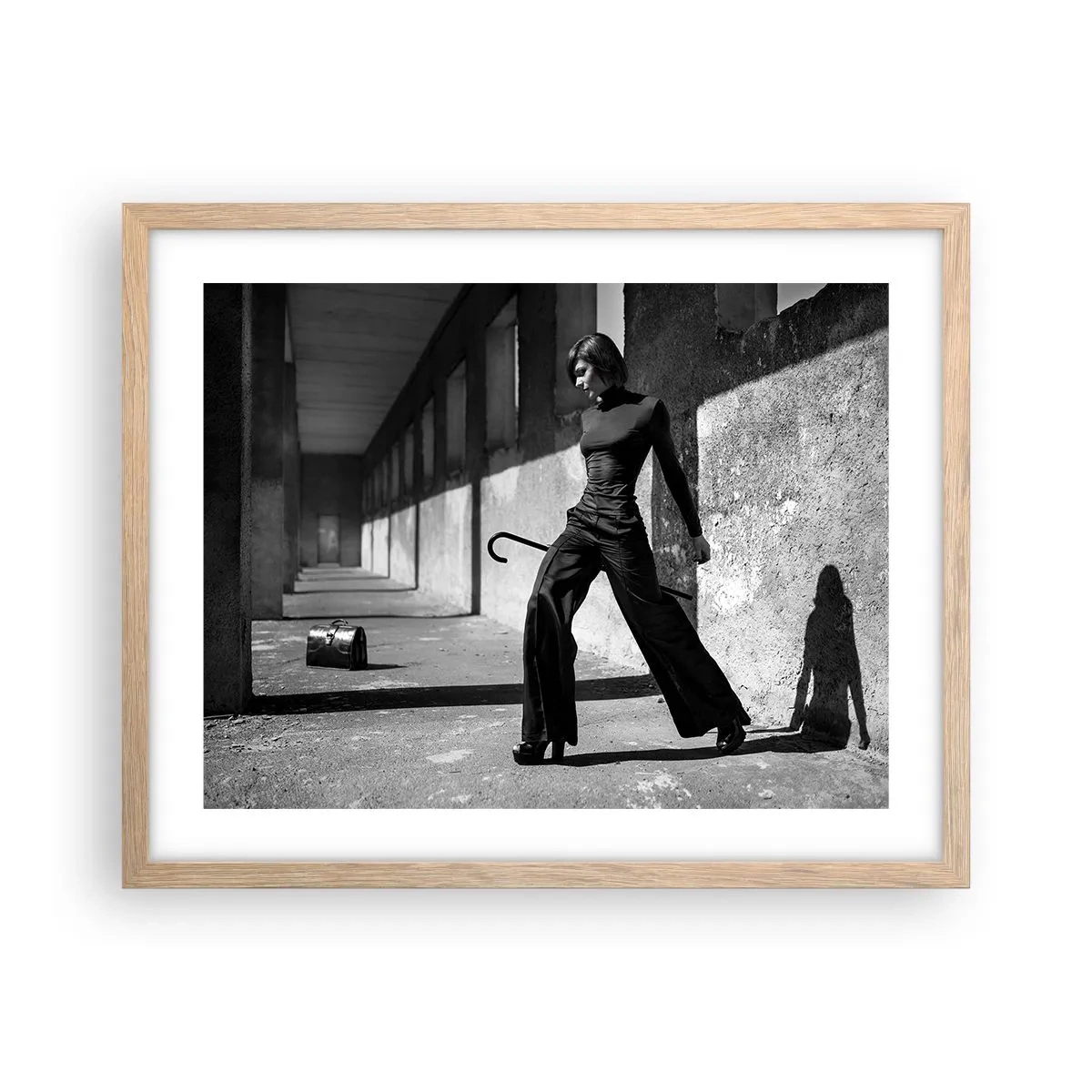 Pôster com moldura de carvalho claro - Elegância urbana - 50x40 cm