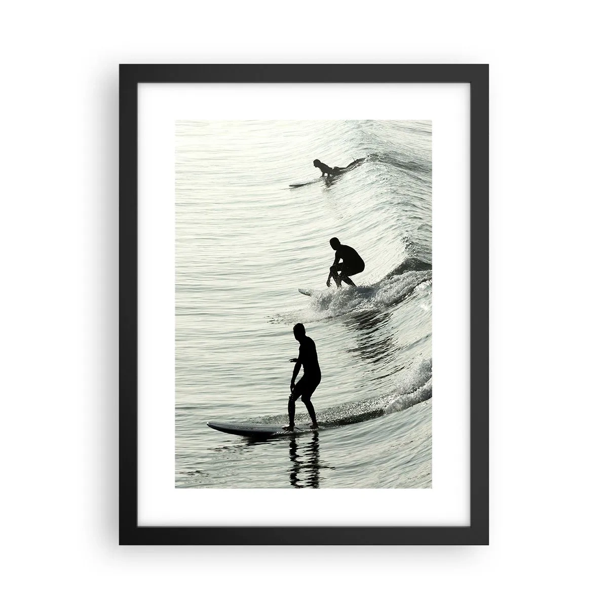 Pôster com moldura preta - Para conhecer a onda - 30x40 cm