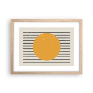 Pôster com moldura de carvalho claro - O poder da simplicidade - 40x30 cm