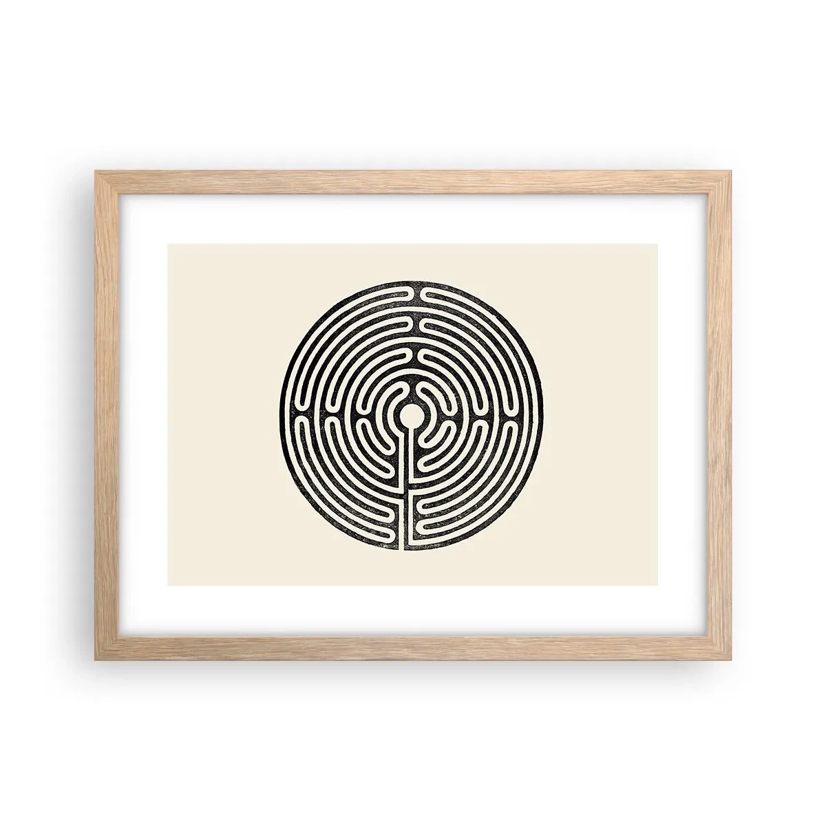 Pôster com moldura de carvalho claro - Ordem misteriosa - 40x30 cm