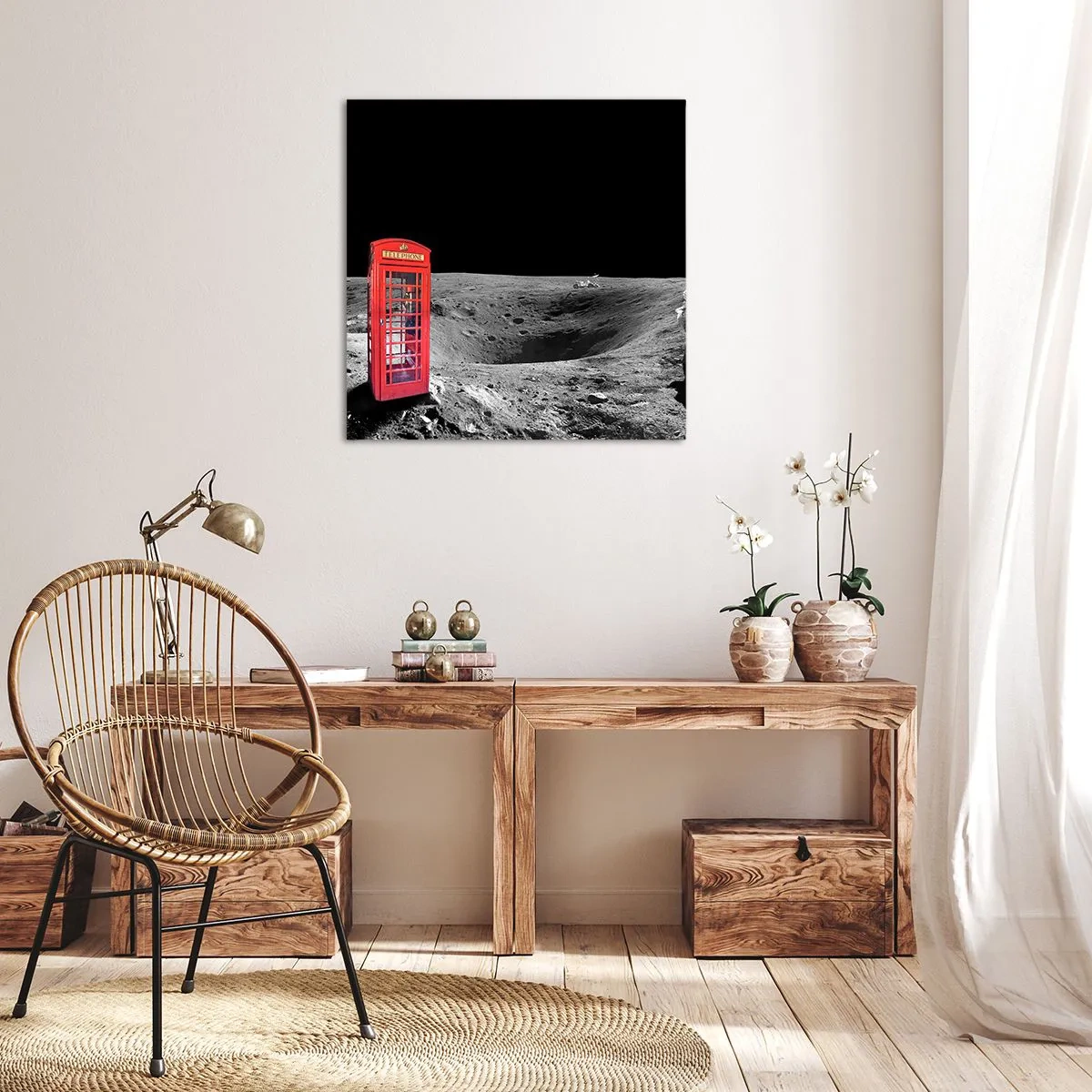 Quadro em tela - Piada espacial - 60x60 cm