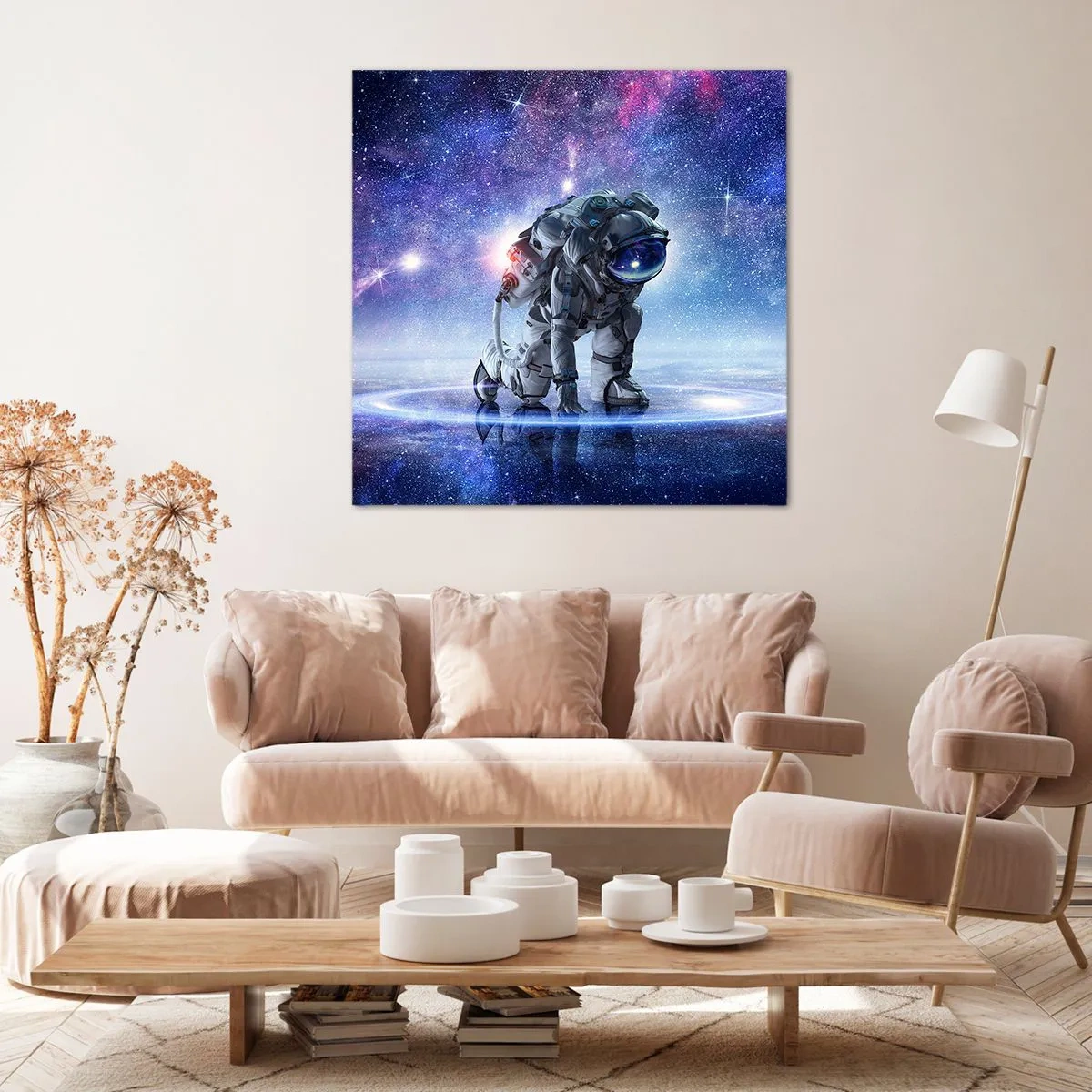 Quadro em tela - Céu estrelado acima de mim - 30x30 cm