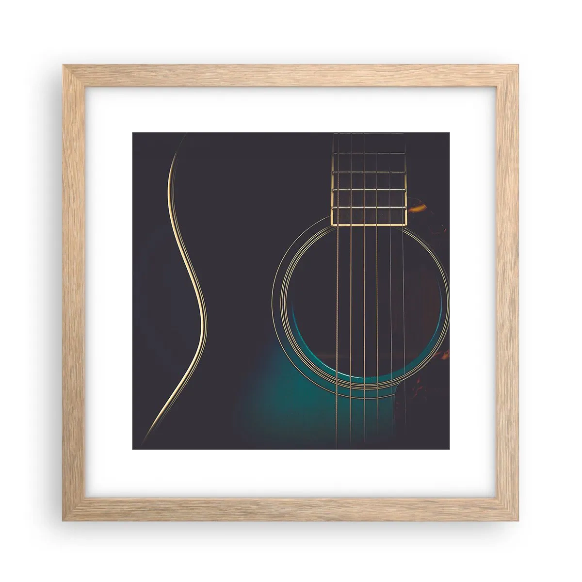 Pôster com moldura de carvalho claro - Um momento antes de soar - 30x30 cm