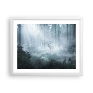 Pôster em moldura branca - Passeio matinal à volta da propriedade - 50x40 cm